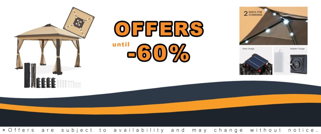 Yaheetech 11x11 Pop Up Gazebo Instant Tent