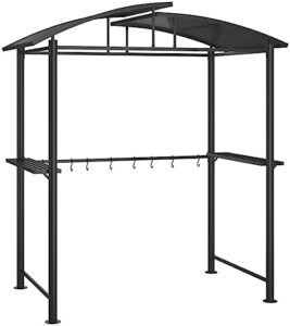 Here is the meta description:

"Perfect for barbeque sessions anytime, vidaXL's Steel BBQ Gazebo with Side Shelves offers durable build and ample space. Ideal for sunny and rainy days alike."
