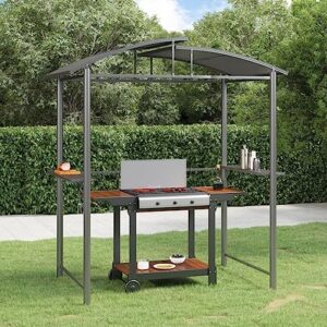 Here is the meta description:

"Perfect for barbeque sessions anytime, vidaXL's Steel BBQ Gazebo with Side Shelves offers durable build and ample space. Ideal for sunny and rainy days alike."