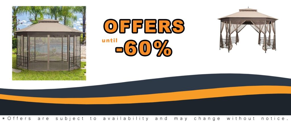 Moccha 10 x 12 Ft Heavy Duty Octagonal Canopy Tent Patio Gazebo with Netting