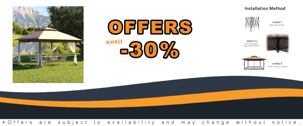 Garvee 13x13FT Pop Up Gazebo Canopy Tent with Mosquito Netting Outdoor Patio Gazebo for Party Wedding