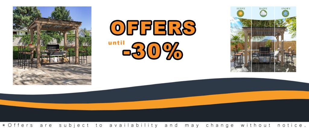 MUPATER Outdoor Wooden Grill Gazebo Heavy Duty BBQ Shelter