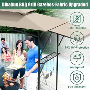 "Upgrade your outdoor gatherings with the Grill Gazebo 11x5 Double Tiered featuring a waterproof canopy and extra shadow protection. Perfect for patio or backyard BBQs, ideal dimensions 11x5 ft."