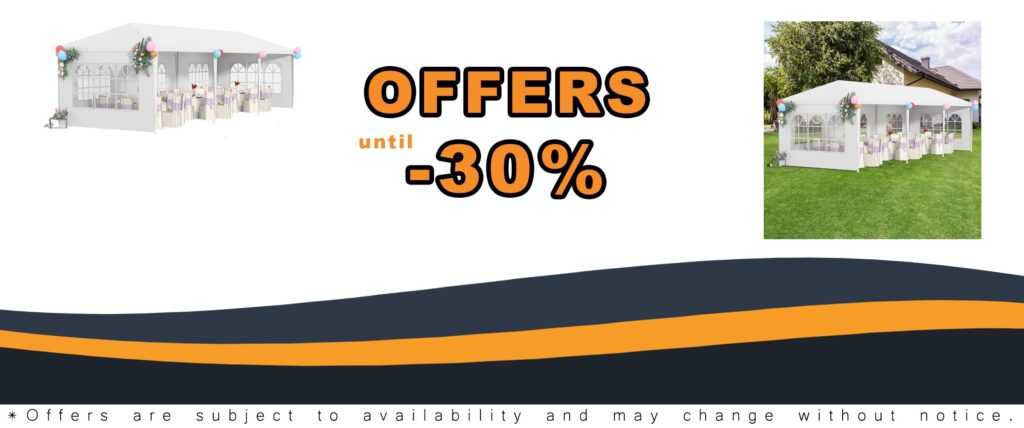 10x30 Outdoor Canopy Patio Tent Camping Gazebo Event Shelter with 5 Walls