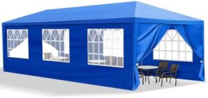 Here is the optimized SEO meta description:

"Transform any outdoor space into a party paradise with this 10x30 FT Party Tent, featuring removable sidewalls and waterproof canopy for secure gatherings at weddings, birthday parties, BBQs & events."