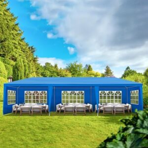 Here is the optimized SEO meta description:

"Transform any outdoor space into a party paradise with this 10x30 FT Party Tent, featuring removable sidewalls and waterproof canopy for secure gatherings at weddings, birthday parties, BBQs & events."