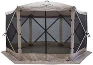 Set up for a camping adventure with Tents' G6 Portable Gazebo, featuring waterproof and UV resistant fabric, room for 8 people and a table. Perfect for outdoor gatherings!
