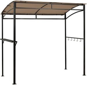 Here is the generated SEO meta description:

"Transform your outdoor gatherings with Giantex's 7x4.4ft grill gazebo, featuring heavy-duty steel construction, storage shelf, and hanging hooks. Perfect for BBQs and picnics, with a soft top and bear opening setting."