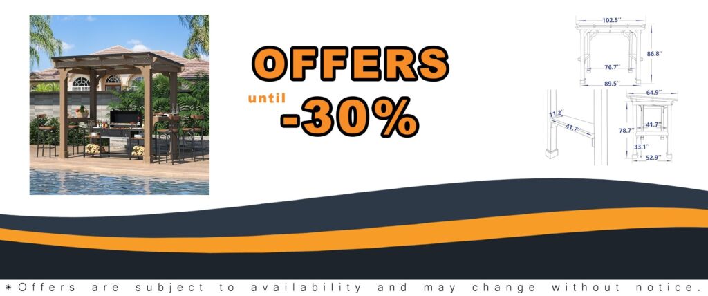 VEIKOU 8x5 Grill Gazebo Hardtop Metal Roof Patio Shelter