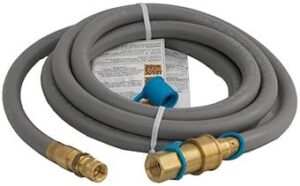 Upgrade your grilling experience with the Weber 66349 10' NG Hose Kit featuring a 1/2" quick disconnect fitting, perfect for flexible and easy hose attachment.