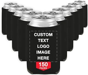 Here is the generated SEO meta description:

"Customize your beer party with 150 PCS personalized beer can cooler sleeves. Insulated, logo-printed and text-enabled for a unique birthday or wedding gift."