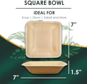 Here is the generated SEO meta description:

"Perfect for parties and events, this premium wooden-style plate set features eco-friendly design and heavy-duty construction. Pack of 200 square bowls, ideal for weddings and special occasions."