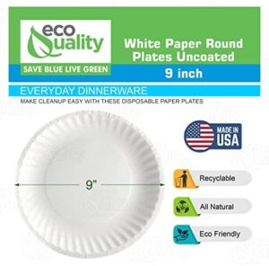 Here is the output:

"EcoQuality White Heavy Duty Disposable Paper Plates for parties, BBQs, catering, offices & events. 500-count pack with recyclable and compostable design, microwave safe, perfect for pizza and restaurant use."