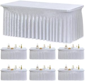 "Transform your event space with our luxurious 6-pack table covers, designed to fit 6ft rectangle tables. Soft and thick velvet material for a premium look."