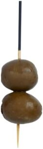 Discover the perfect cocktail picks for your next party! 1000 hand-dipped black bamboo skewers are sturdy, disposable, and ideal for serving fruits, desserts, or appetizers at barbeques, buffets, or gatherings.