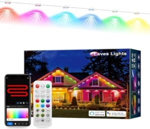 Here is the output:

"Transform your outdoor space with smart RGB lights. 400ft coverage and 288 LED eaves lights for Christmas, New Year, Party, Halloween events. Waterproof IP67, app and voice control ready!"
