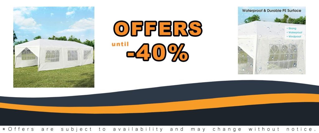 Tangkula Outdoor Waterproof Gazebo Canopy with Removable Sidewalls and Doorways