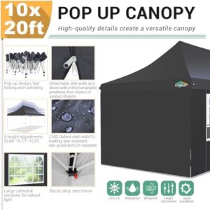 Here is the output:

"Stay dry and comfortable at your 10x20 party tent with adjustable height canopy, waterproof and UV-resistant, perfect for outdoor events, includes carry bag and accessories"