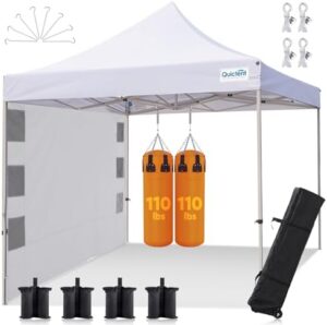 Discover the Quictent 10'x10' Pop up Canopy Tent with commercial-grade durability, instant setup, and wheeled bag for outdoor events, beaches, parties, or markets.
