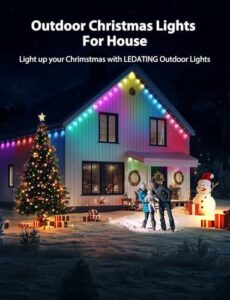 "Illuminate your outdoor space with smart permanent lights featuring 288 LED eaves, IP67 waterproof design, and DIY scene modes for parties, holidays, and game days. Compatible with Alexa and Google Assistant."