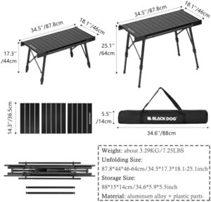 "Upgrade your outdoor gatherings with the Naturehike Blackdog IGT Folding Camping Table, featuring adjustable legs and a portable carry bag. Perfect for picnics, RV trips, and backyard BBQs."