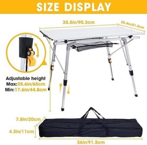 Here is the meta description:

"Compact and portable ERYTLLY Folding Camping Table for outdoor picnics and gatherings. Adjustable legs and lightweight aluminum construction make it perfect for backyards, BBQs, and parties."