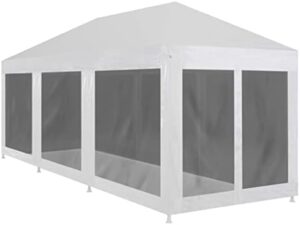 Host an unforgettable outdoor gathering with vidaXL's Party Tent featuring 8 mesh sidewalls and heavy-duty UV-resistant canopy, perfect for weddings, parties, BBQs & festivals.