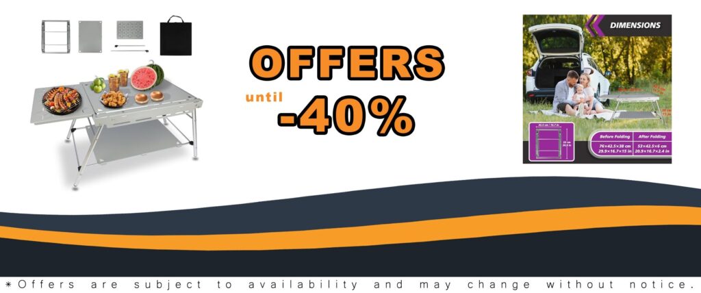Supregear Outdoor Camping Foldable Table Portable Durable Picnic BBQ Party