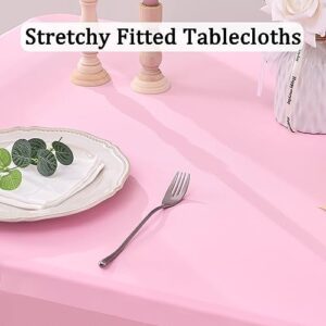 Transform your party space with our Spandex baby pink tablecloths, fitting 8ft tables perfectly. Ideal for weddings, birthday parties, and baby showers.