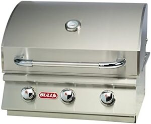 Mastering the art of grilling just got a whole lot easier with Bull Outdoor Products' Steer Premium Drop-in Grill, featuring liquid propane fuel and sleek silver design.