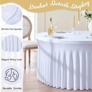 Transform your party space with these Leegleri Spandex tablecloths, featuring 12 pack of stretchy, wrinkle-free covers for 72in tables. Perfect for weddings, birthdays, and more!