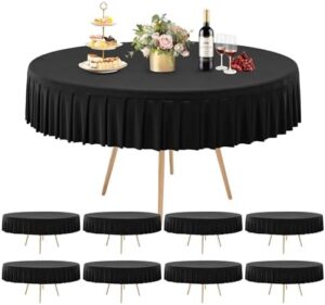 Elevate your party decor with these stretchy 8-pack tablecloths, featuring a skirt and measuring 6FT for weddings, birthdays, or banquets.