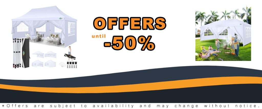 COBIZI 10x20 Pop Up Canopy Tent with Waterproof and UV Resistant Fabric