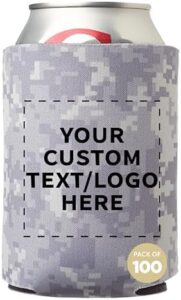 Get personalized bulk packs with the Custom Collapsible Beer Can Coolers 3mm Set of 100. Perfect for beer, soda and more!