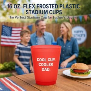 Here is the generated SEO meta description:

"Stay hydrated with our custom frosted plastic stadium cups, 100 pack, featuring promotional text and logo. Shatterproof, flexible, and reusable for parties, events, or everyday use, these 16 oz. cups are perfect for any occasion."