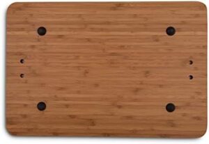 Elevate your entertaining with this Arthur Court Designs Aluminum Longhorn Handle Bamboo Wood Carving/Cheese Board, featuring a large tray for serving meats or appetizers up to 20x13 inches. Perfect for gatherings!