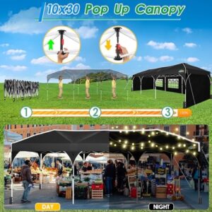Here is the generated SEO meta description:

"Stay dry and stylish with COBIZI's waterproof pop-up canopy tent for parties. Features 5 sidewalls, push center lock, air vent, and included stakes & ropes for easy setup."