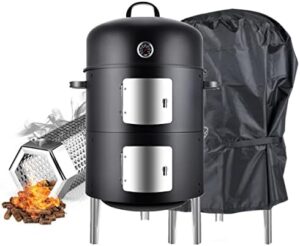 Here is the meta description:

"Upgrade your grilling experience with Realcook's Charcoal Smoker Grill featuring a pellet smoker tube and cover. Perfect for backyard BBQs, this combo kit offers easy temperature control and smoke flavor."