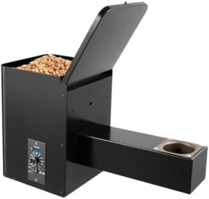 Upgrade your grilling experience with this Pellet Grill Hopper, featuring 250W power, adjustable temperature (180℉-500℉), and a digital controller. Perfect for BBQ, baking, roasting, braising, or grilling, with no coupons needed!