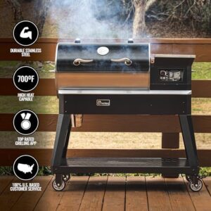 Upgrade your backyard BBQs with the Recteq Patio Legend 400 Pellet Smoker, featuring WiFi connectivity, app control and a temp range of 180° to 700+, plus grilling basics bundle included.