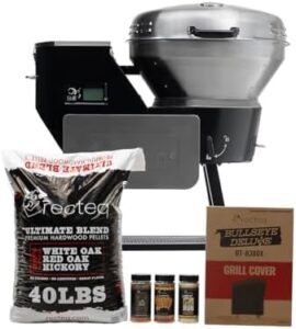 Master the art of grilling with the Recteq Pellet Grill RT-B380X Bullseye Deluxe Bundle, featuring WiFi connectivity, wood pellets, and multiple cooking modes for perfect smoke, sear, and more.