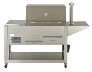 Cook with precision and flavor using the Cookshack PG1000 Fast Eddy's Pellet Grill, featuring 500 sq in cooking area and temperature control up to 400°F. Perfect for outdoor BBQs and everyday meals!