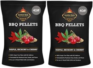 Here is the generated SEO meta description:

"Experience backyard BBQ greatness with Lumber Jack's Maple-Hickory-Cherry wood pellets, perfect for grilling competition-winning results. Try this unique blend for 80% off!"