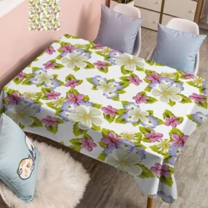 Add festive flair to your dining room with this rectangle table cloth featuring a beautiful flowers decoration pattern. Perfect for holiday celebrations or everyday use, measures 60" x 120".