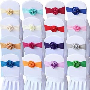 Add a touch of elegance to your events with these Spandex Stretch Flower Chair Sashes, perfect for parties, hotels, and weddings. Includes 100 red polyester bows.