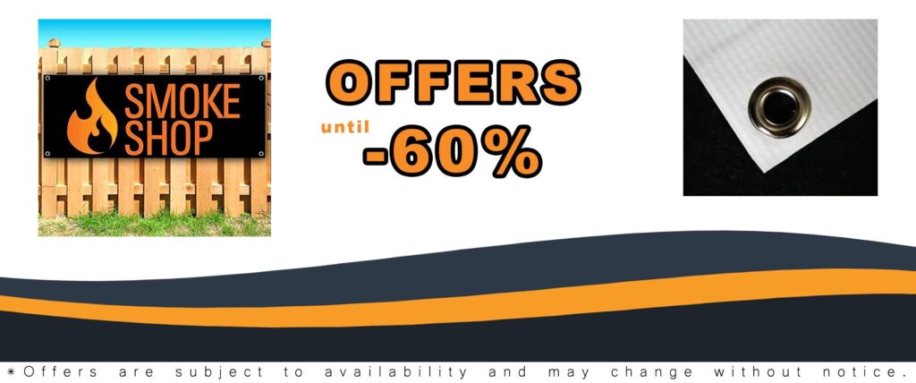 Smoke Shop Heavy Duty Vinyl Banner with Metal Grommets 13 oz