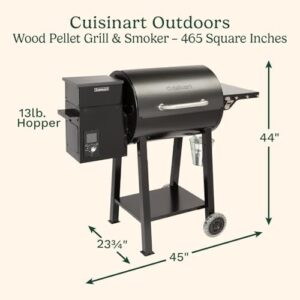 Smoke up a storm with the Wood Pellet Grill & Smoker, featuring 465 sq inches of cooking space, digital control, auto start, and temperature probe. Perfect for smoking meat, jerky, veggies, and more!