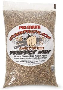 Here is the optimized SEO meta description:

"Experience smoky flavors with 40PM's natural hardwood pellets. Blend of Hickory, Cherry, Hard Maple, and Apple woods. Perfect for grilling enthusiasts. 5-pack, 40 pound bags."