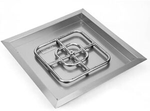 Elevate your outdoor gatherings with this Onlyfire stainless steel drop-in fire pit burner ring and pan assembly, featuring a durable 18-inch design for cozy ambiance.