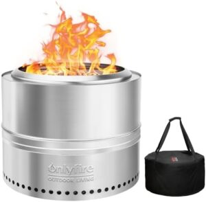 Here is the generated SEO meta description:

"Portable outdoor fire pit for camping, tailgating, and backyard gatherings. 360° air flow and stainless steel construction ensure a smokeless burning experience. Perfect for parties and bonfires."